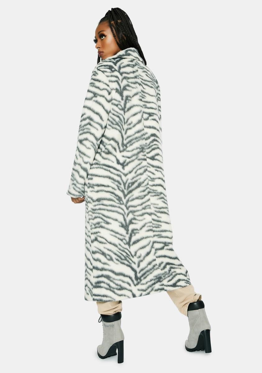 Zebra Cake Faux Fur Coat sold by Dolls Kill product image thumbnail 4
