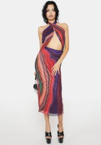 Tana Mesh Midi Dress sold by Dolls Kill