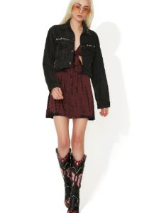 Vintage Star Stud Denim Jacket sold by Dolls Kill