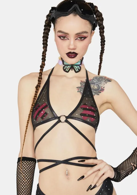 Holographic Dot Ring Top sold by Dolls Kill