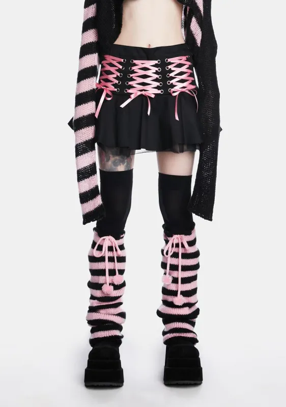 Sweet Bloodline Lace-Up Skirt sold by Dolls Kill