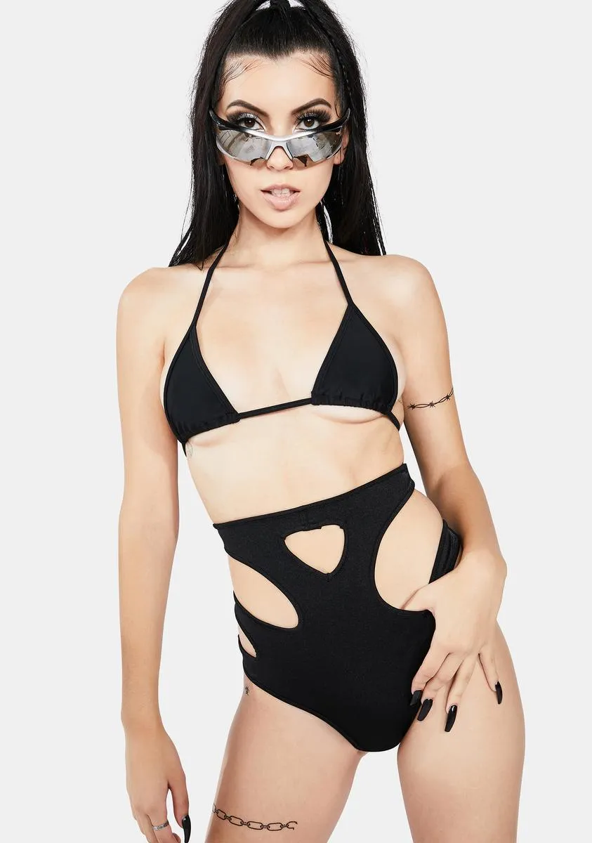 High Waist Cut Out Shorts sold by Dolls Kill product image thumbnail 2