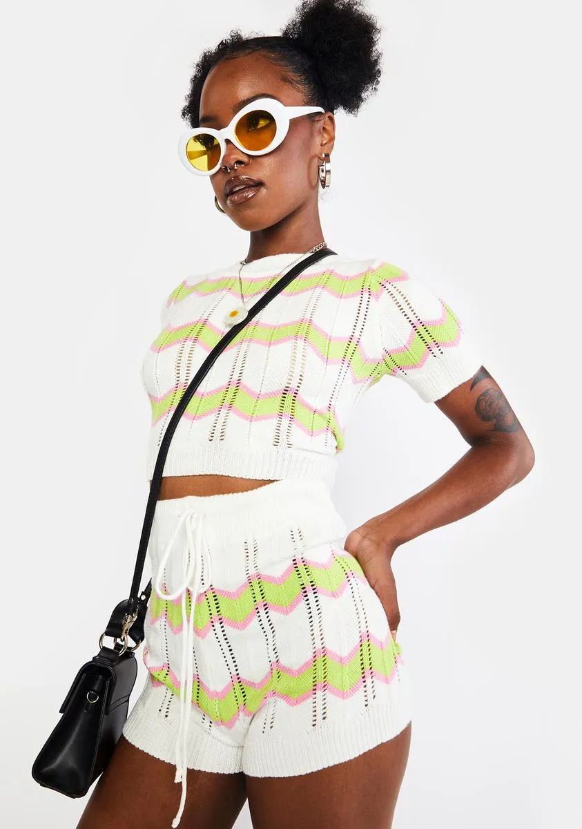 Lime Swirl Kiss Sweater Crop Top sold by Dolls Kill product image thumbnail 2