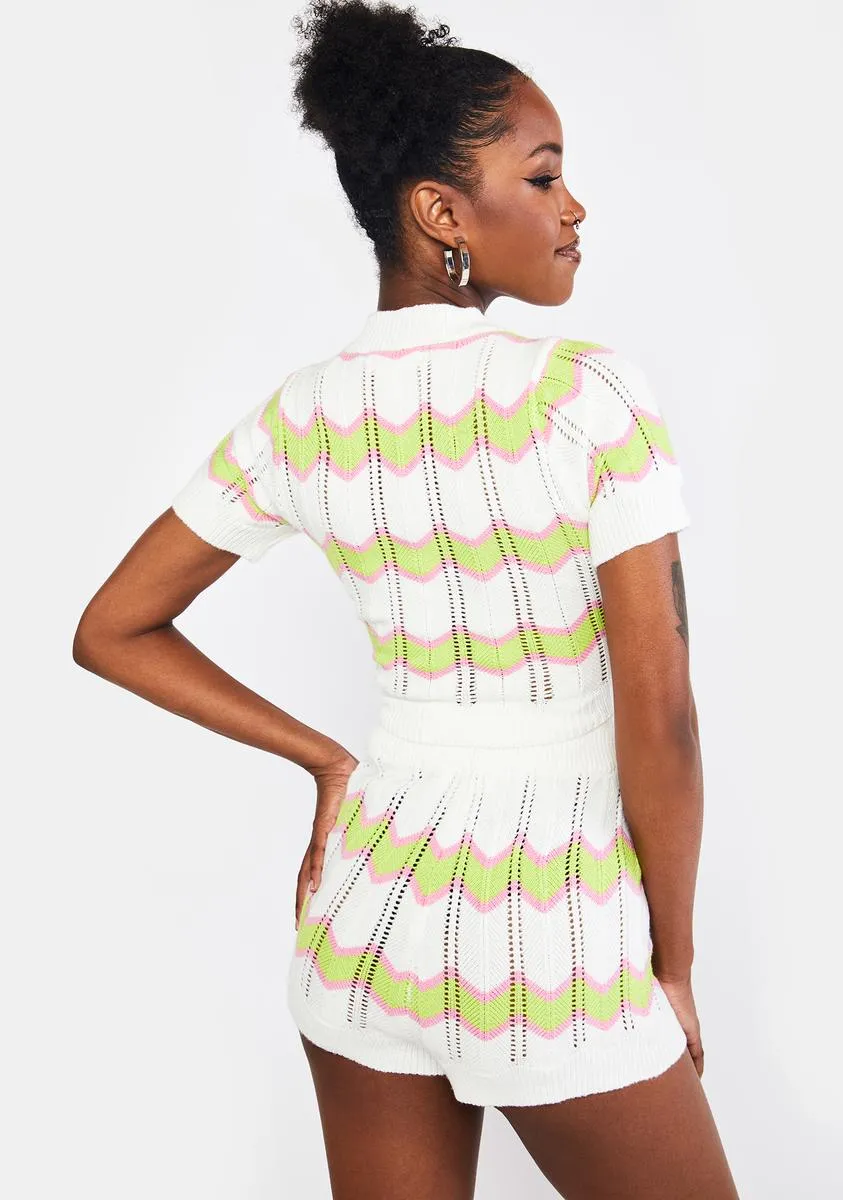 Lime Swirl Kiss Sweater Crop Top sold by Dolls Kill product image thumbnail 4