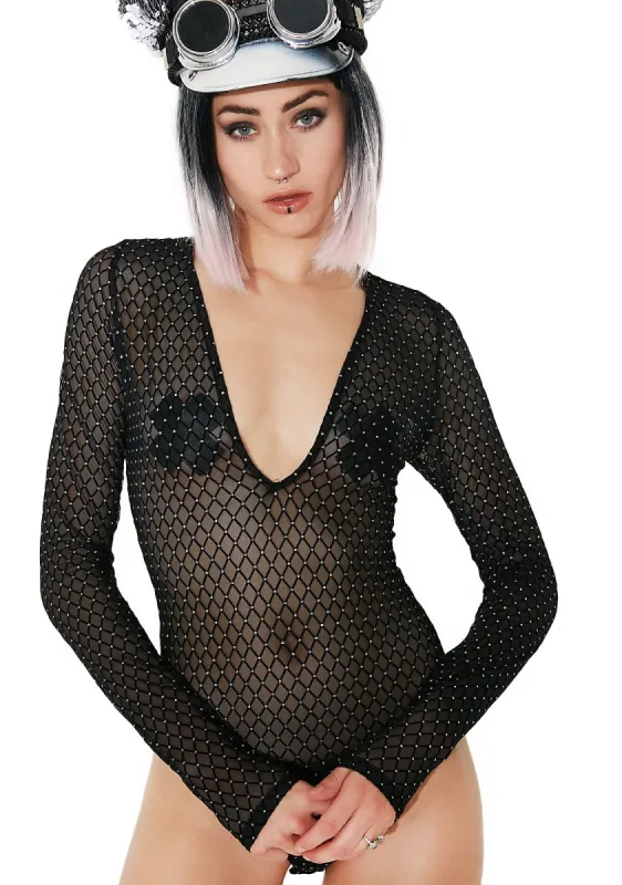 In The Zone Sheer Bodysuit sold by Dolls Kill