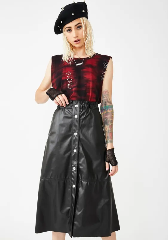 Onyx Midi Skirt sold by Dolls Kill