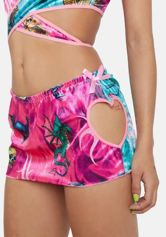 Heart Low Waist Mini Skirt sold by Dolls Kill