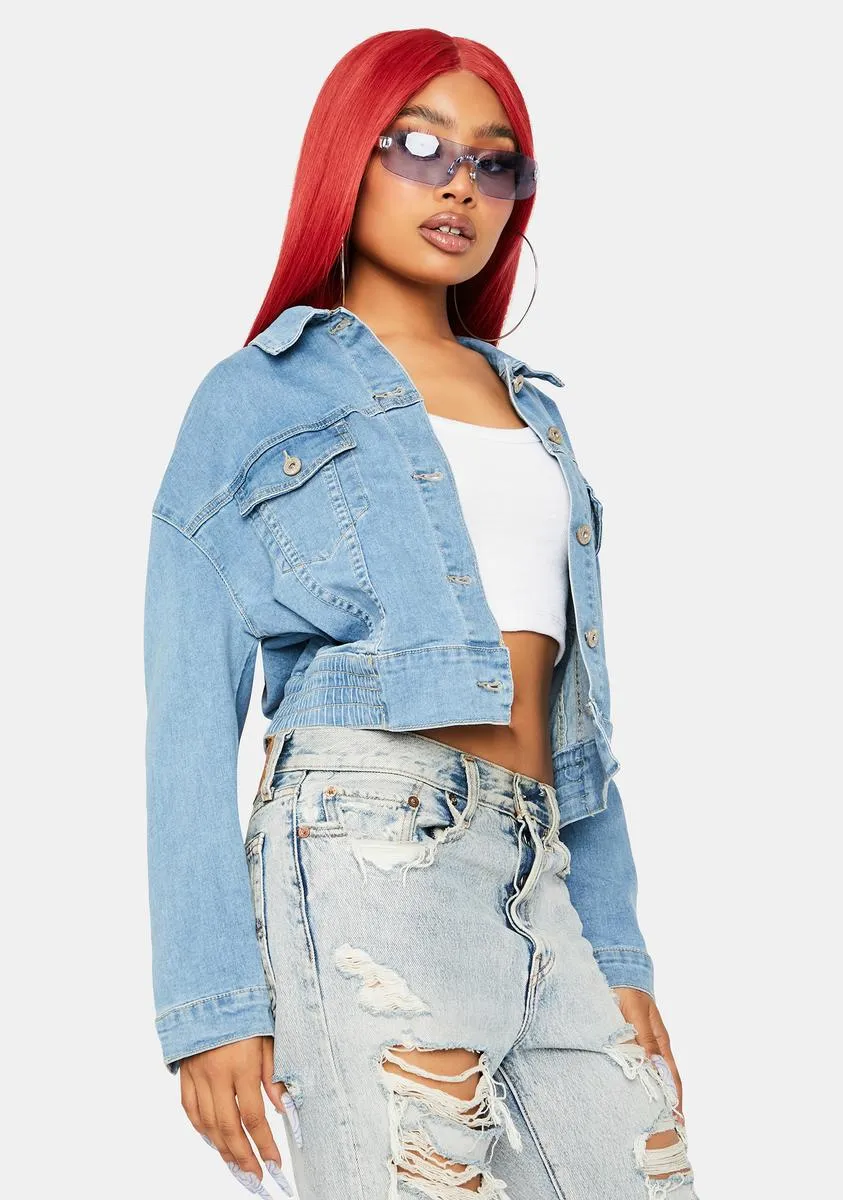 Denim Darling Cropped Jacket sold by Dolls Kill product image thumbnail 2