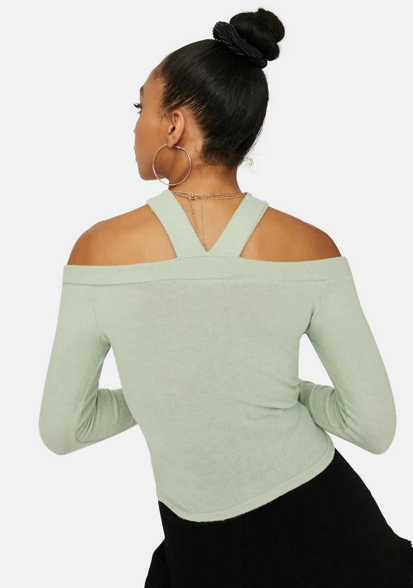 Mint Typical Me Off The Shoulder Top sold by Dolls Kill product image thumbnail 4