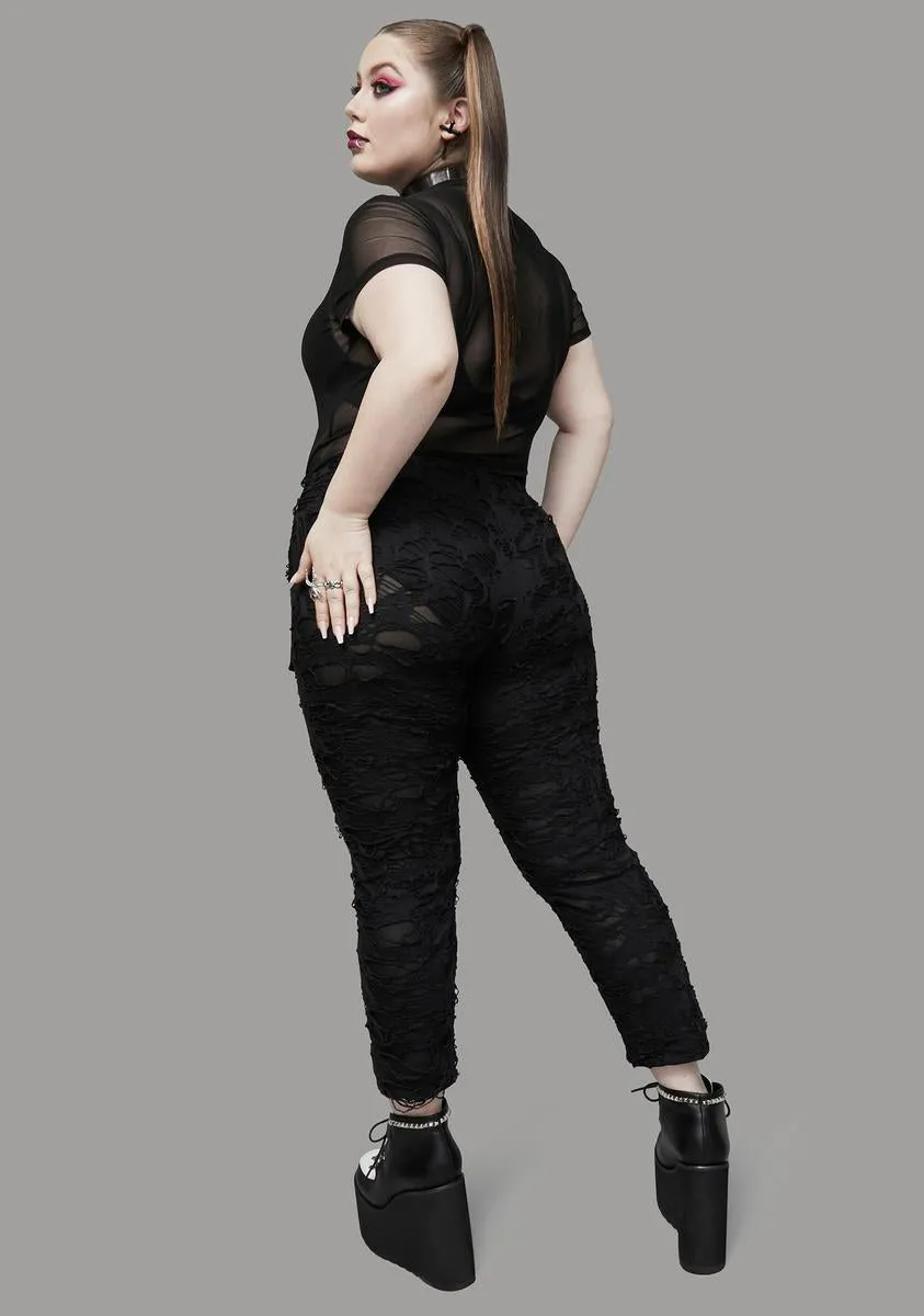 Plus Toxic For Life Shredded Leggings sold by Dolls Kill product image thumbnail 4