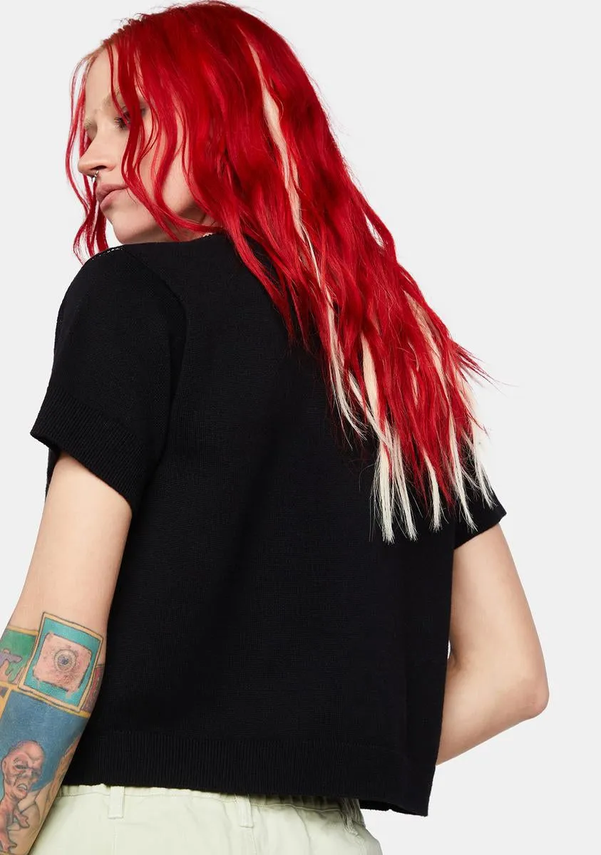 Poppy Cropped Cardigan sold by Dolls Kill product image thumbnail 4