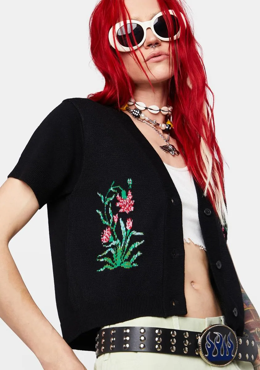 Poppy Cropped Cardigan sold by Dolls Kill product image thumbnail 2