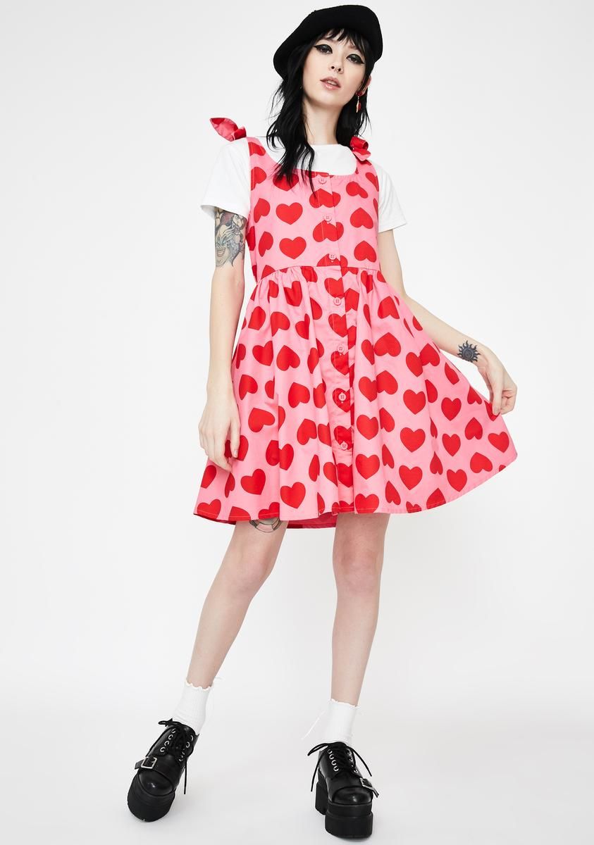 Heart Repeat Tie Dress sold by Dolls Kill product image thumbnail 3