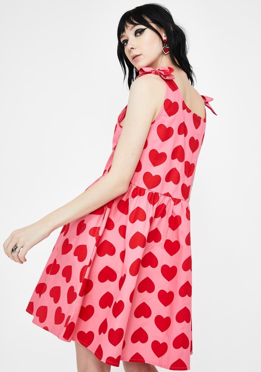 Heart Repeat Tie Dress sold by Dolls Kill product image thumbnail 4