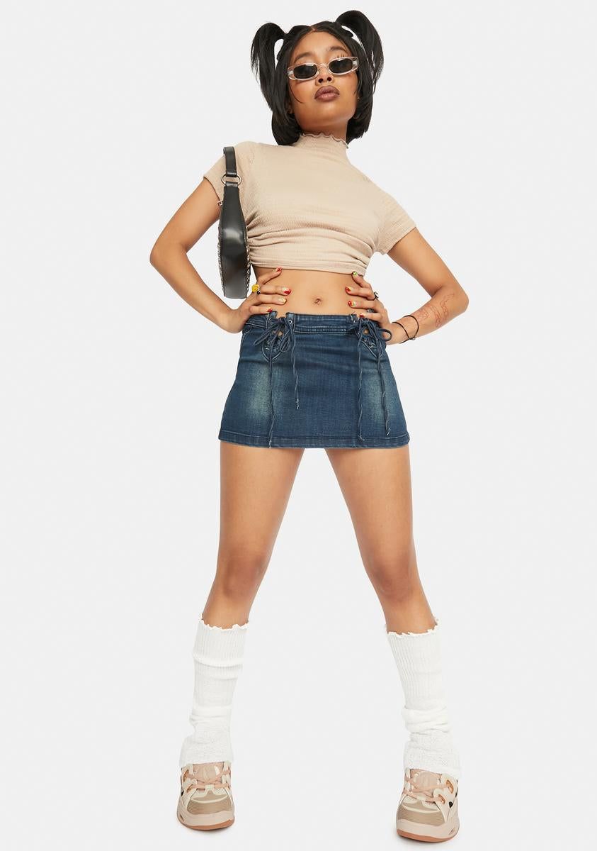 Tan Open Back Crop sold by Dolls Kill product image thumbnail 3