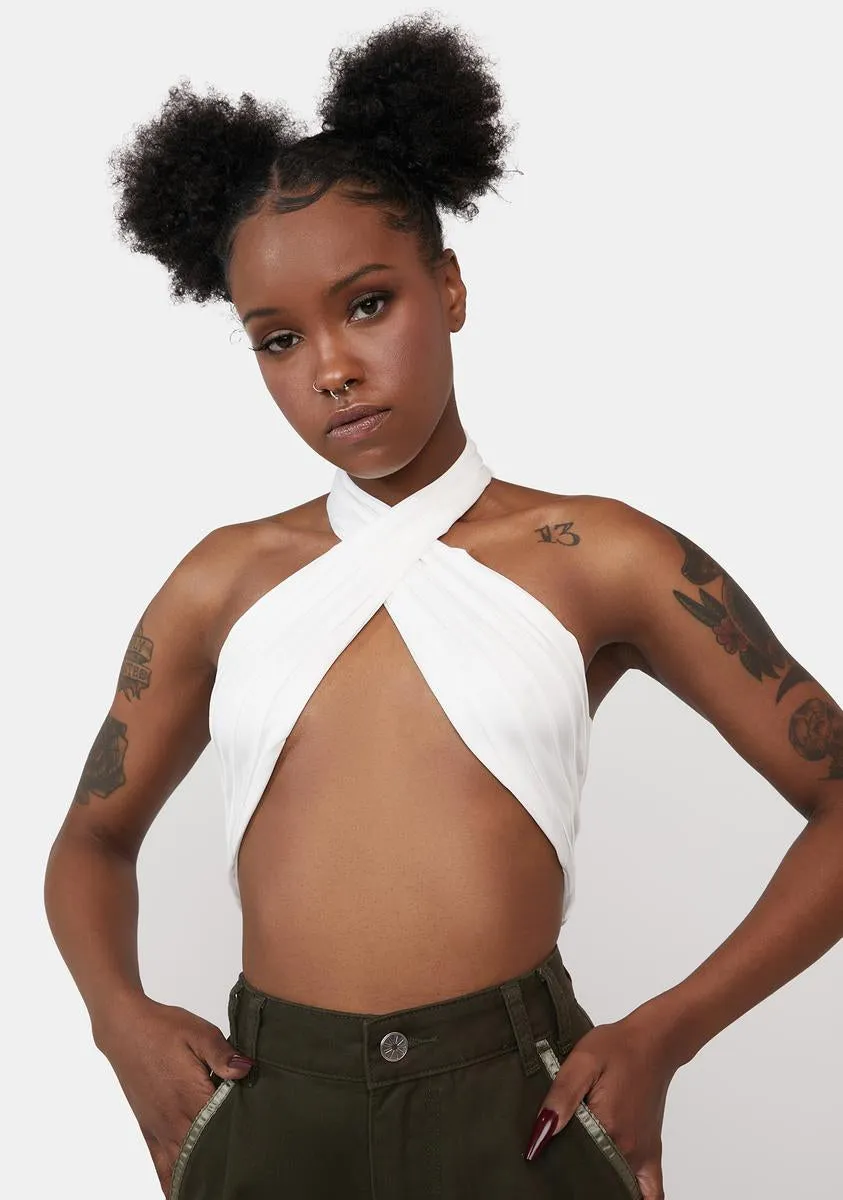 Winter Fly South Wrap Crop Top sold by Dolls Kill