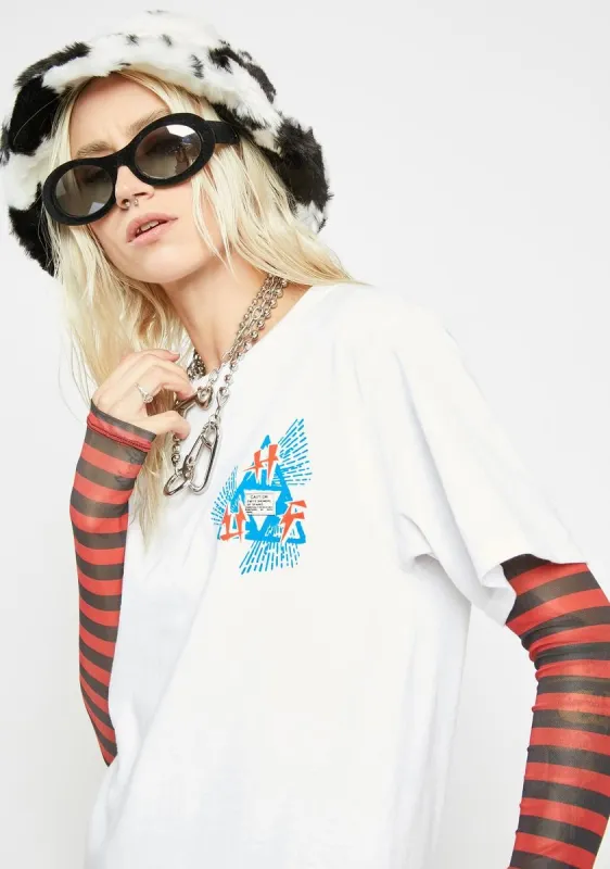 White Flashing Wheel Graphic Tee sold by Dolls Kill
