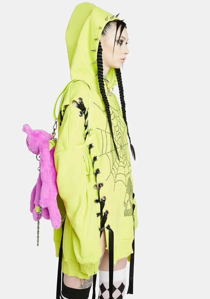 Deadly Hearts N Hellions Lace-Up Hoodie sold by Dolls Kill product image thumbnail 4