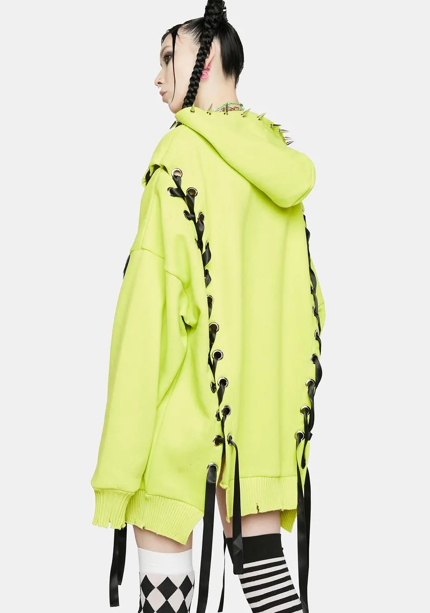 Deadly Hearts N Hellions Lace-Up Hoodie sold by Dolls Kill product image thumbnail 5