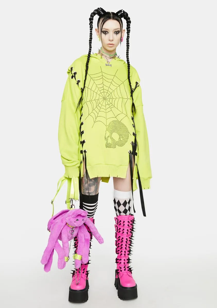 Deadly Hearts N Hellions Lace-Up Hoodie sold by Dolls Kill product image thumbnail 3