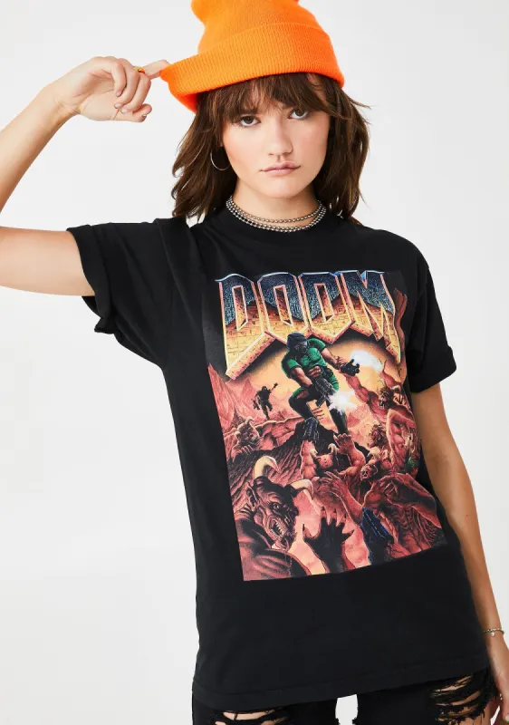 Doom Graphic Tee sold by Dolls Kill