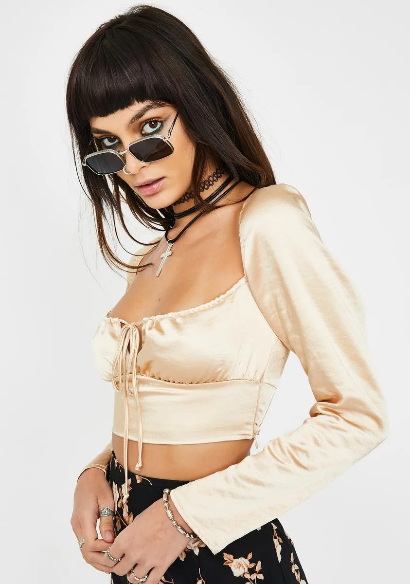 Champagne Laman Crop Top sold by Dolls Kill product image thumbnail 2