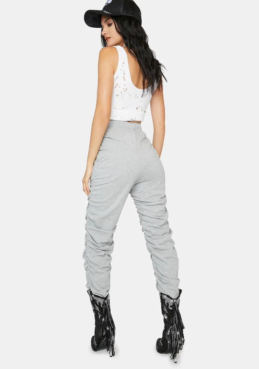 Moon Mellowed Out Ruched Sweatpants sold by Dolls Kill product image thumbnail 4