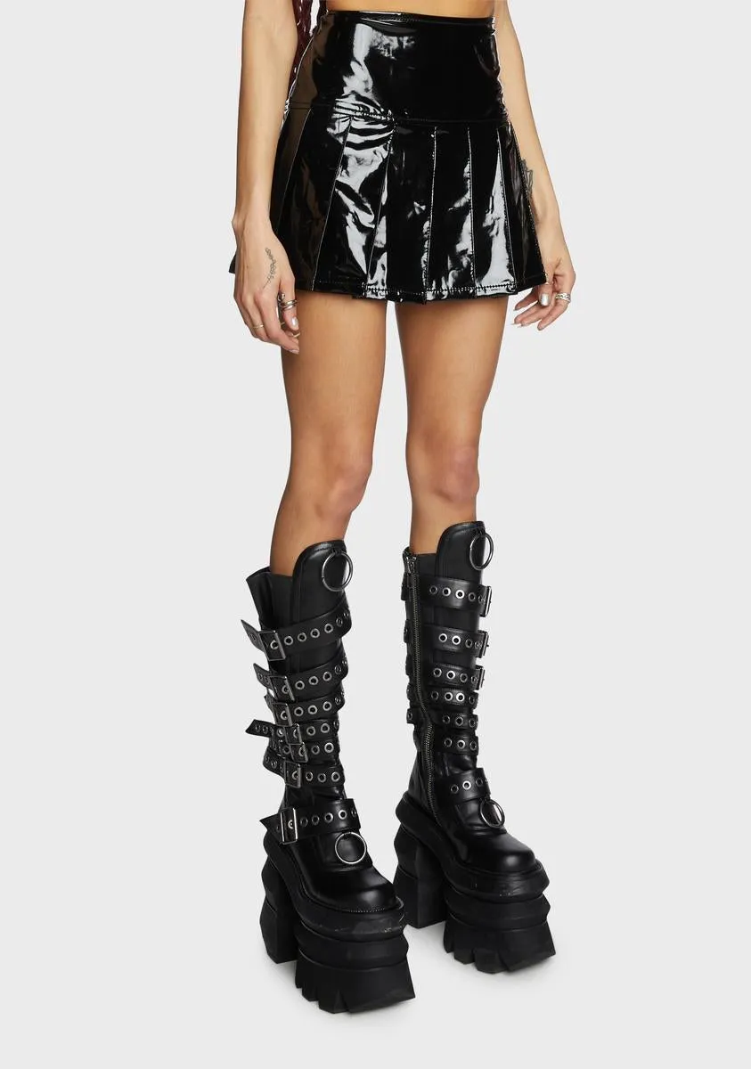 Vinyl Pleated Mini Skirt sold by Dolls Kill product image thumbnail 4