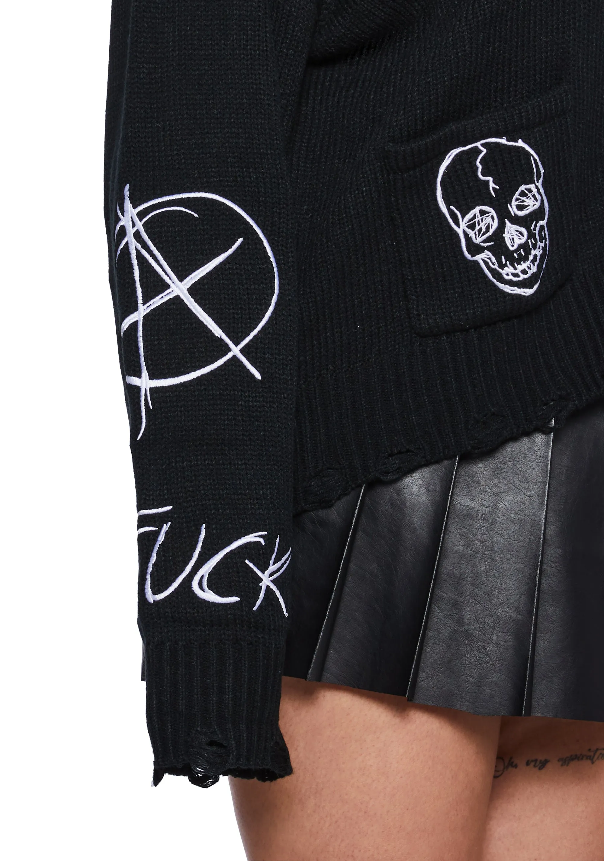 Plus Bad Play Knit Cardigan sold by Dolls Kill product image thumbnail 3