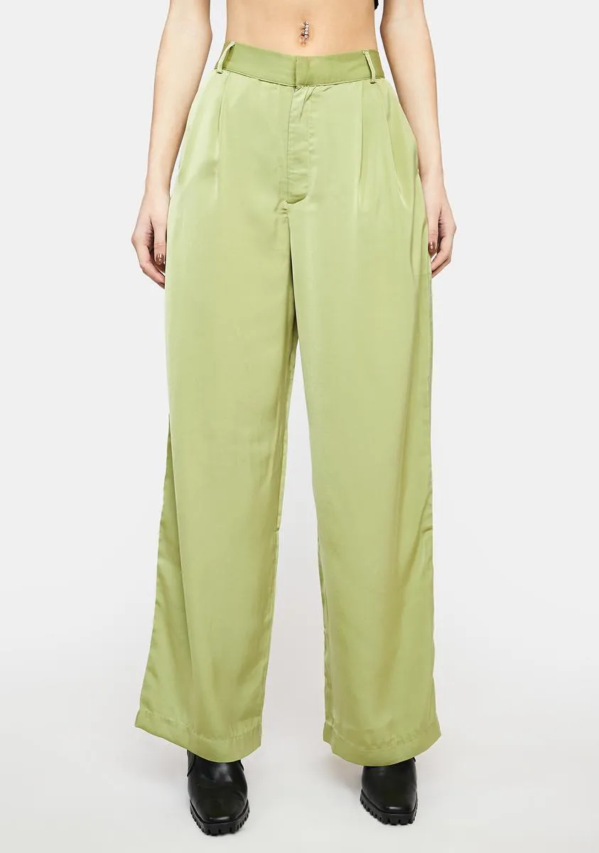 My Sign Is Dollars Satin Trousers sold by Dolls Kill