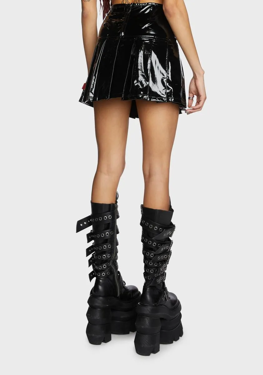 Vinyl Pleated Mini Skirt sold by Dolls Kill product image thumbnail 5