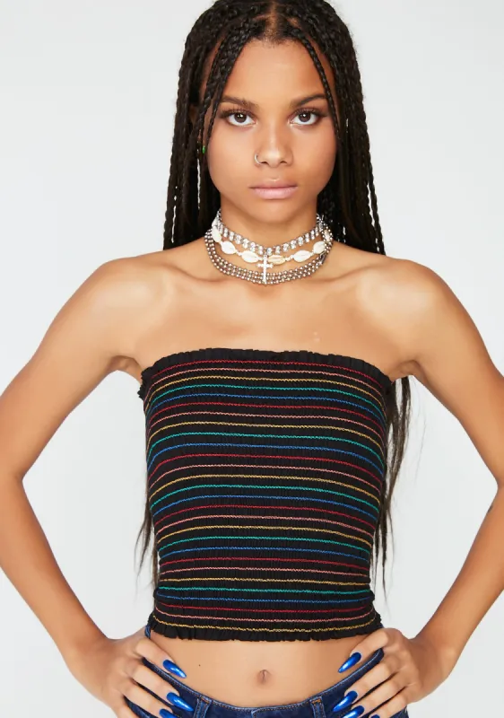 Night Electrik Sherbet Tube Top made by Dolls Kill