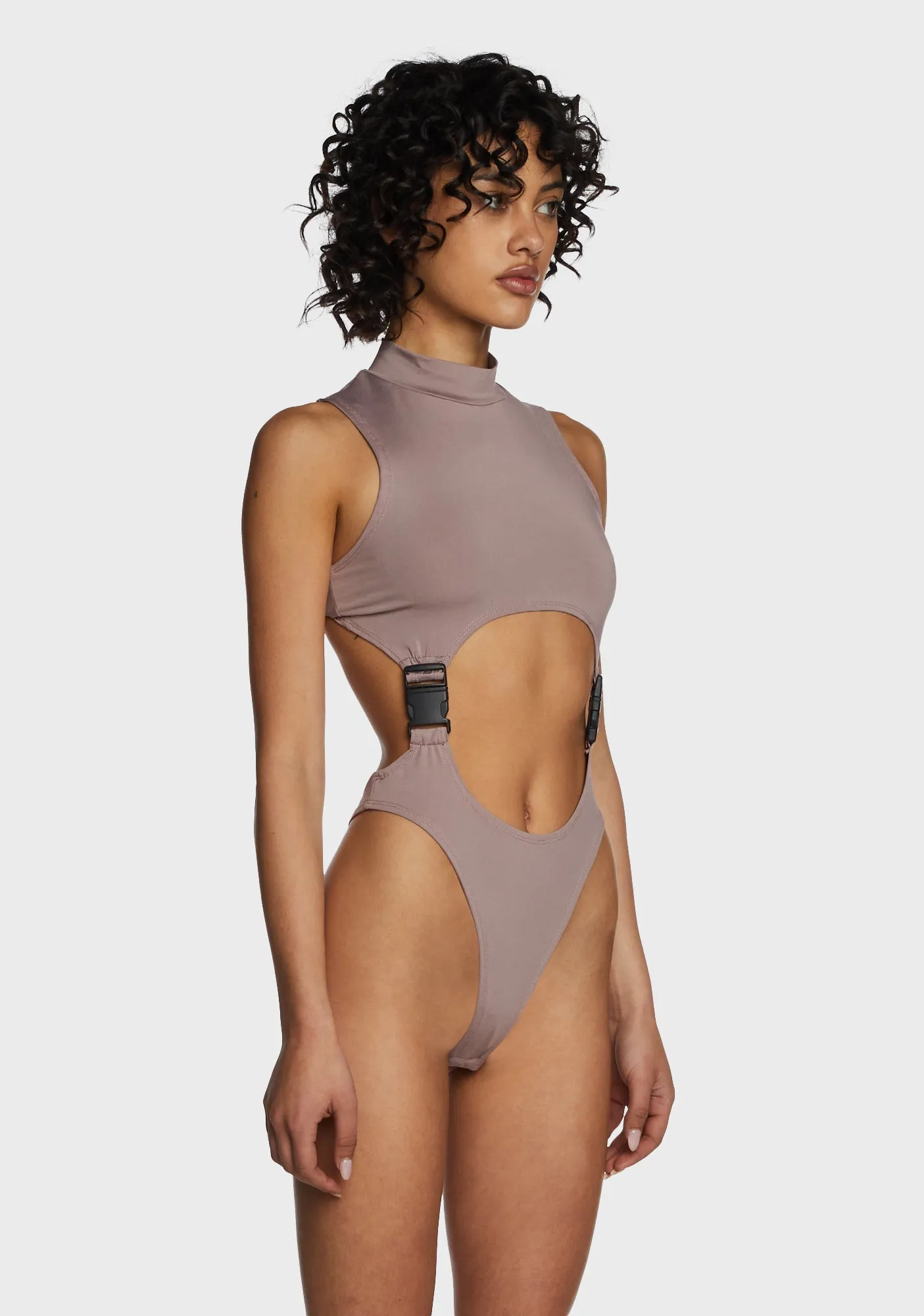 Flash Dancer Cut Out Bodysuit - Brown sold by Dolls Kill product image thumbnail 3