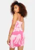 Fuchsia Trend Killa Tie Dye Mini Dress sold by Dolls Kill