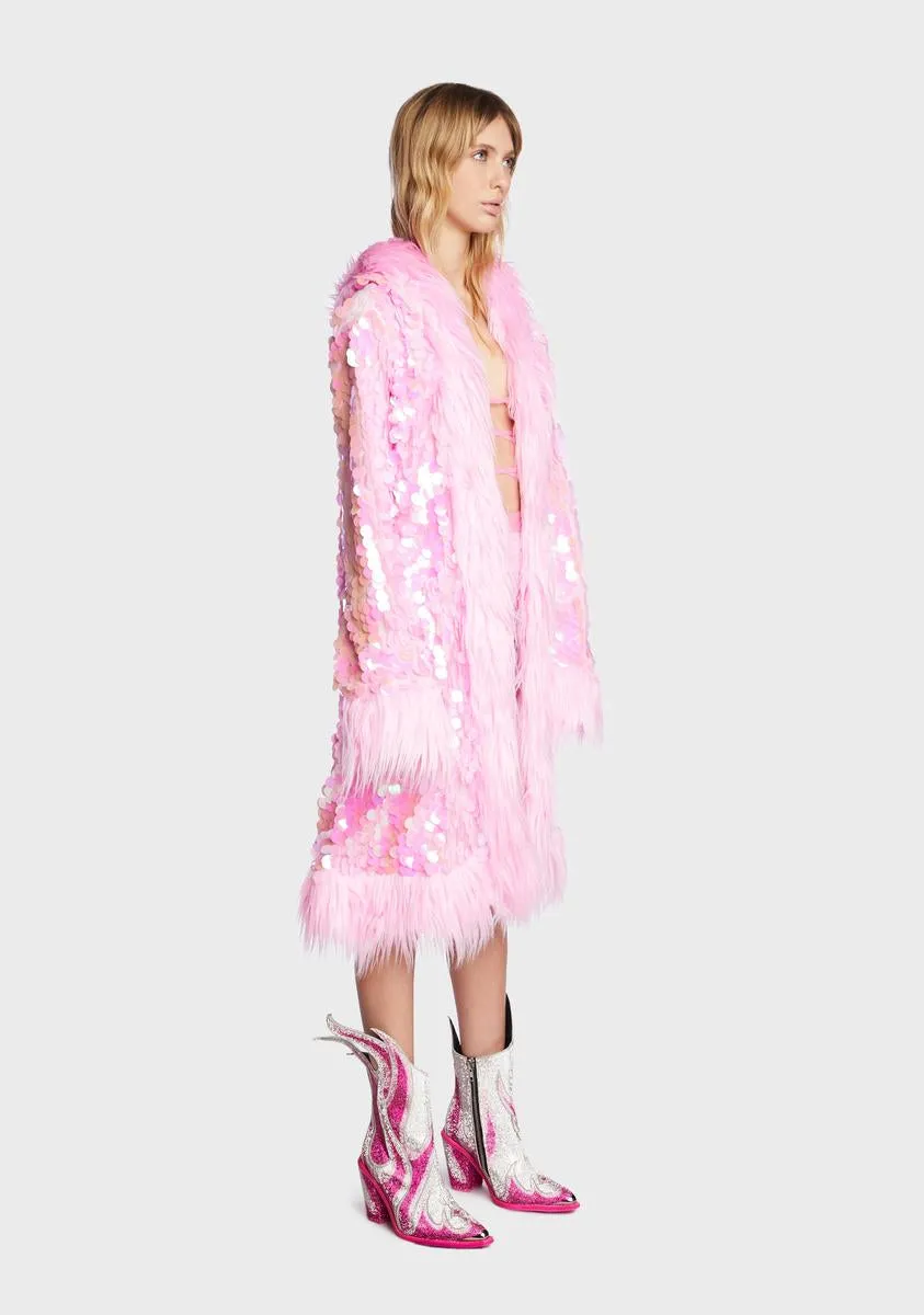 Ride The Dreamwave Sequin Coat sold by Dolls Kill product image thumbnail 3