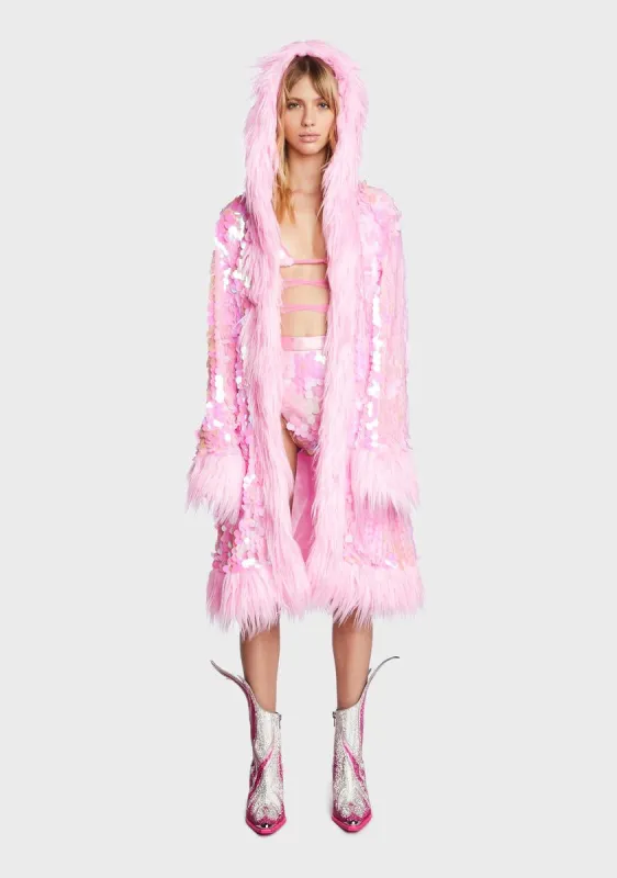 Ride The Dreamwave Sequin Coat sold by Dolls Kill