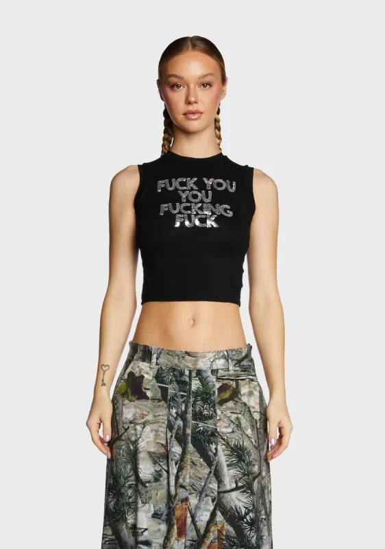 FU Sequin Baby Tank Top sold by Dolls Kill