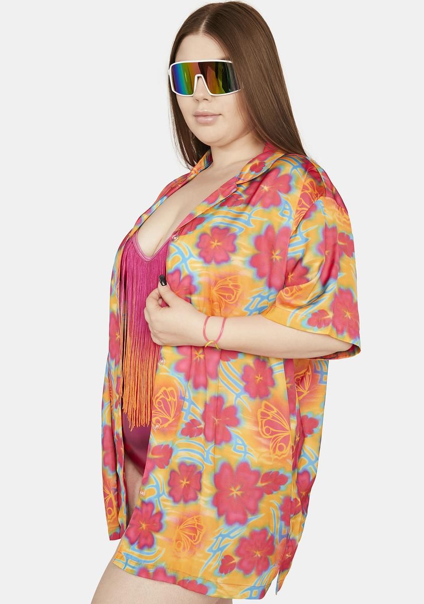 Plus Island Time Button Up Shirt sold by Dolls Kill product image thumbnail 2