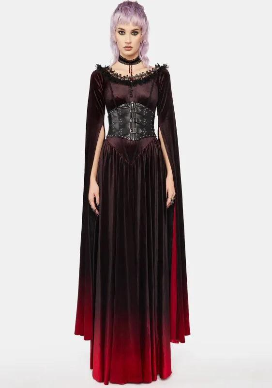Gothic Gradient Maxi Gown Dress sold by Dolls Kill