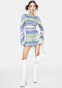 Sheer Elegance Striped Dress sold by Dolls Kill