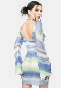 Sheer Elegance Striped Dress sold by Dolls Kill
