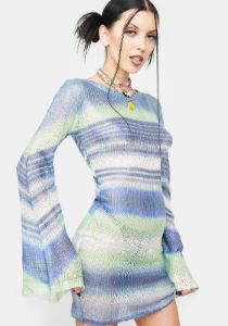 Sheer Elegance Striped Dress sold by Dolls Kill