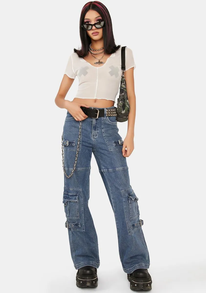 Jealous Ex Mesh Crop Top sold by Dolls Kill product image thumbnail 3