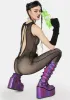 Holographic Dot Mesh Catsuit sold by Dolls Kill