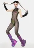 Holographic Dot Mesh Catsuit sold by Dolls Kill