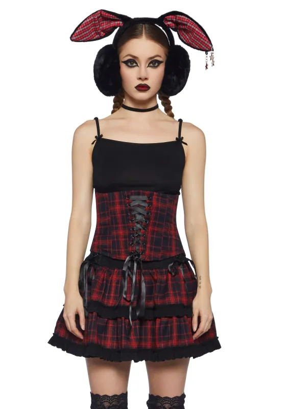 Goth Grooves Corset Top sold by Dolls Kill