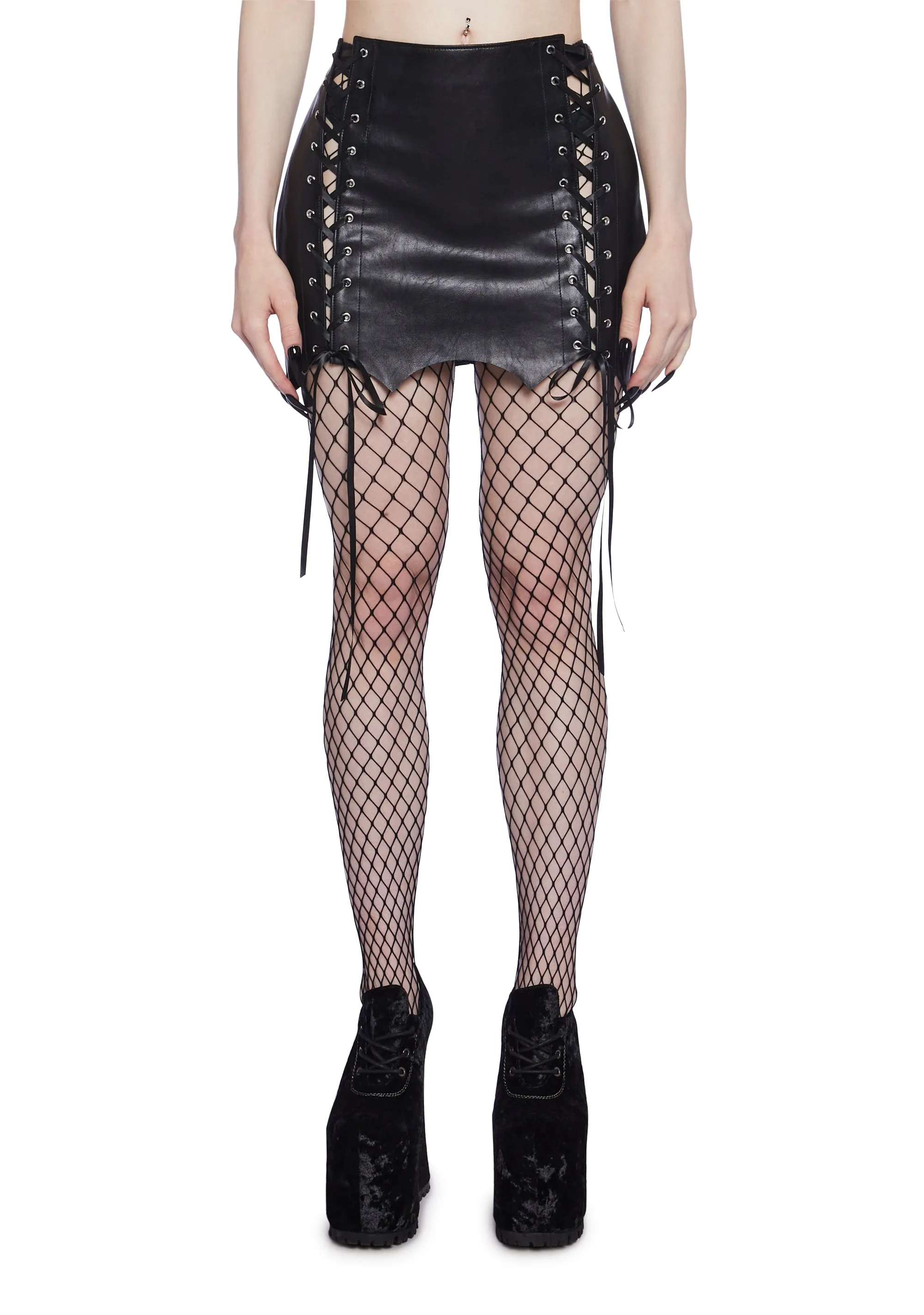 Living In Darkness Mini Skirt sold by Dolls Kill