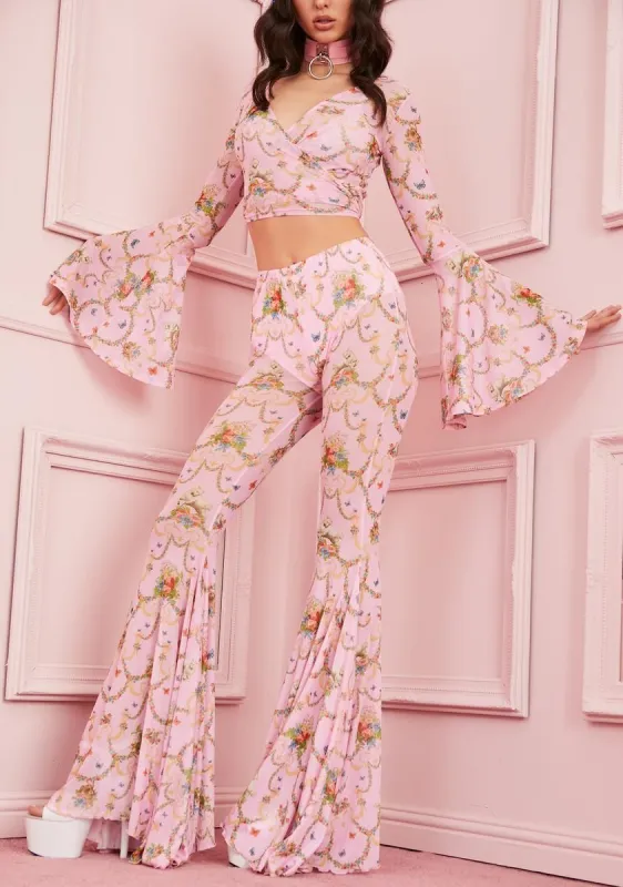 Lush Opulence Flare Pants sold by Dolls Kill