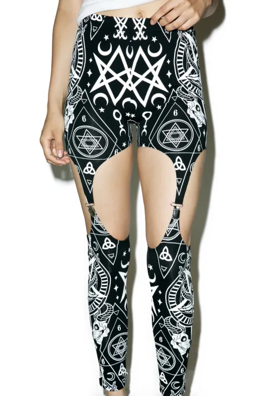 Evilyn Suspender Leggings sold by Dolls Kill