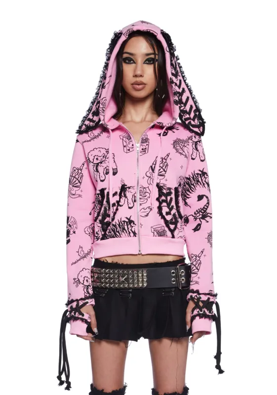 Babe Breaking Tradition Bunny Ear Jacket sold by Dolls Kill